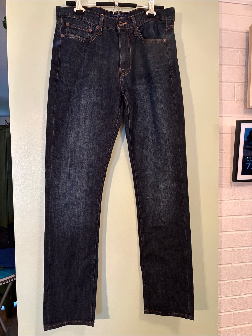 Lucky Brand Men's Dark Indigo Straight Jeans W32 L34 - 410 athletic fit